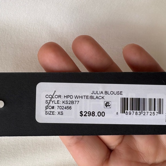 Kobi Halperin Julia Contrast Eyelet Blouse Size XS - Picture 4 of 7